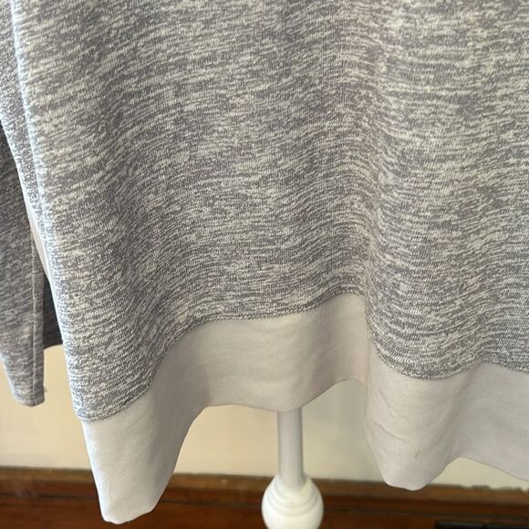 J Crew gray mixed media long sleeve top Size XL EUC - Picture 3 of 9